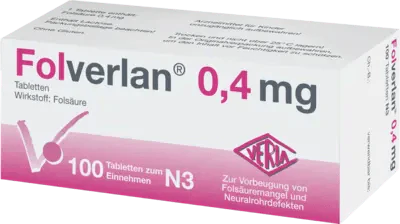Folic acid deficiency, FOLVERLAN 0.4 mg tablets - UKDorf