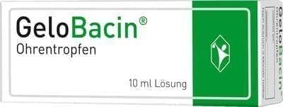 GELOBACIN ear drops, ear canal discomfort UK