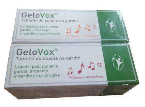 GeloVox cherry-menthol x 10 lozenges + lemon-menthol x 10 lozenges UK