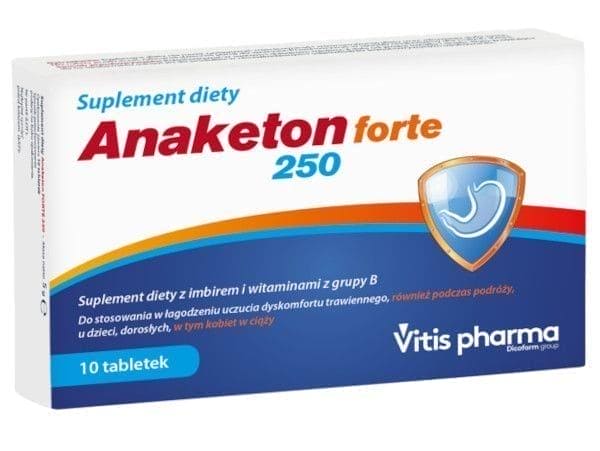 ginger and B vitamins, Anaketon Forte 250 - UKDorf