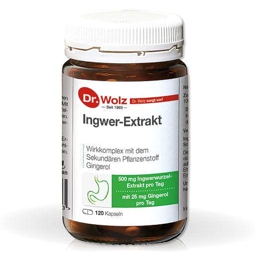 Gingerol, health benefits of gingerol, GINGER EXTRACT, Dr.Wolz Capsules - UKDorf