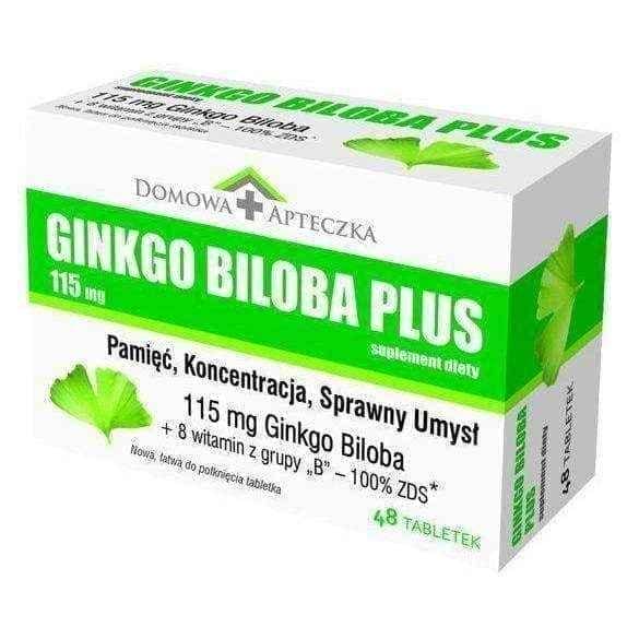 Ginkgo Biloba PLUS 115mg x 48 tablets, ginkgo biloba benefits UK