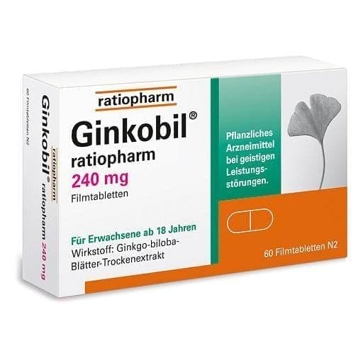 GINKOBIL, 240 mg, dizzy, depression or low mood, ringing in ears UK