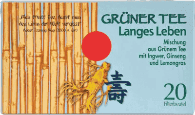 Ginseng tea, GREEN TEA+ginger+ginseng filter bags - UKDorf