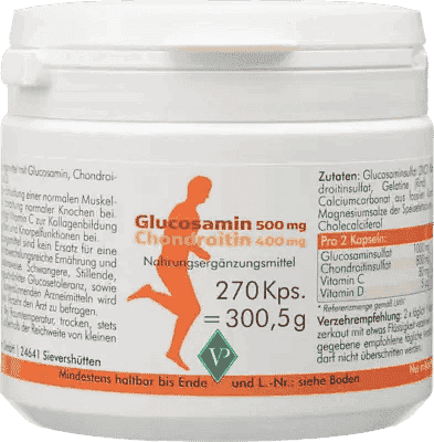 GLUCOSAMINE 500 mg + chondroitin 400 mg capsules UK