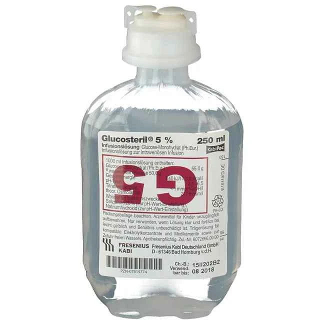 GLUCOSTERIL 5% plastic bottle infusion solution