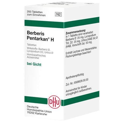 Gout treatment, gout-related kidney stone disease, BERBERIS PENTARKAN H tablets - UKDorf