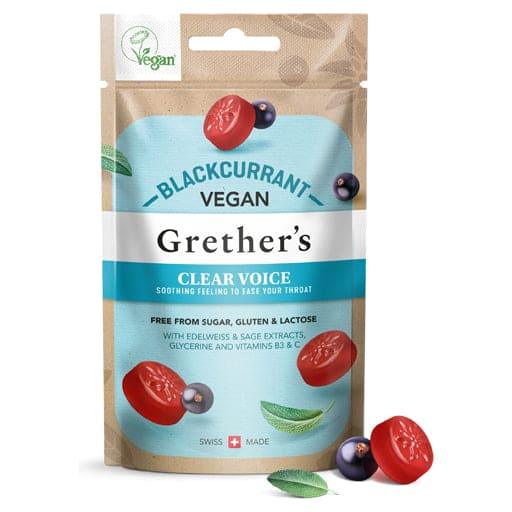 GRETHERS vegan Clear Voice blackcurrant pastilles - UKDorf