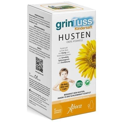 GRINTUSS Honey children's juice with Poliresin, calm a tickly cough - UKDorf