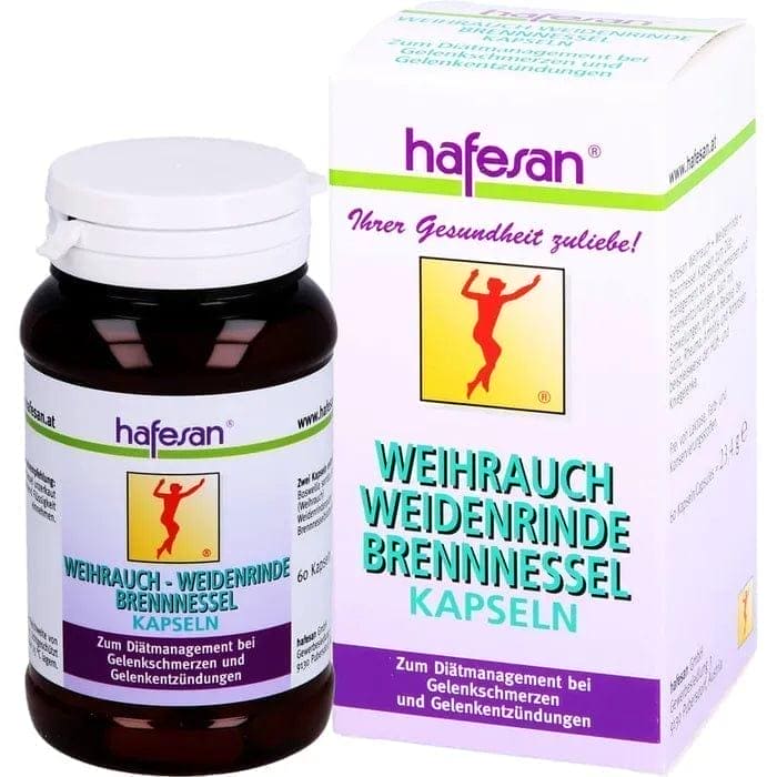 HAFESAN, frankincense, willow bark, nettle for joint and back pain - UKDorf