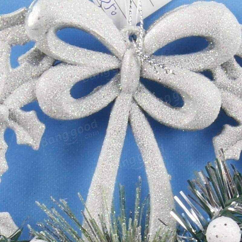 Hanging christmas decorations - White Hand Painted Tree Ornament UK