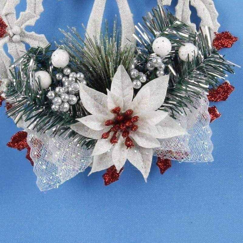 Hanging christmas decorations - White Hand Painted Tree Ornament UK