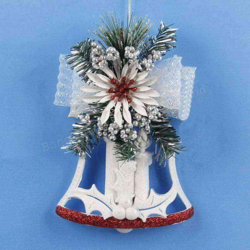 Hanging christmas decorations - White Hand Painted Tree Ornament UK
