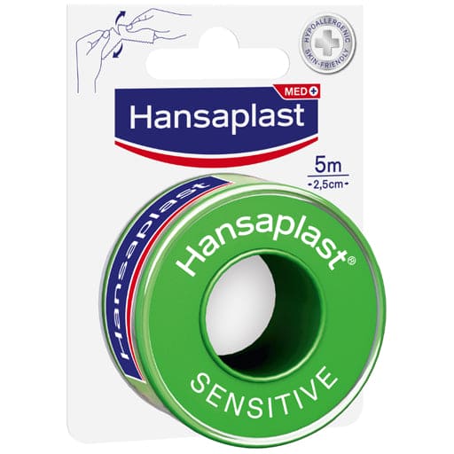 HANSAPLAST fixing plaster Sensitive 5m x 2.5cm white - UKDorf