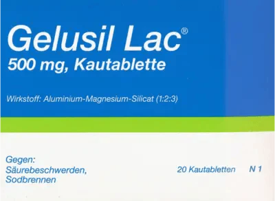 Heartburn, acid regurgitation, duodenal ulcer, GELUSIL LAC chewable tablets - UKDorf