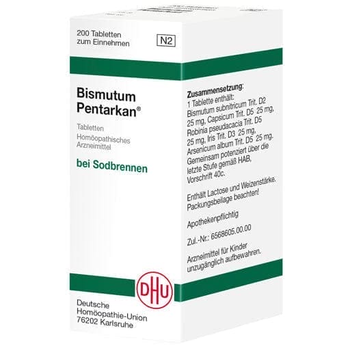 Heartburn, belching, feeling of pressure in stomach, BISMUTUM PENTARKAN tablets - UKDorf