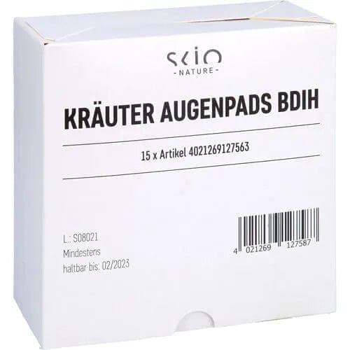 HERBAL EYE PADS BDIH, eyebright herb, fennel, arnica, chamomile flowers - UKDorf