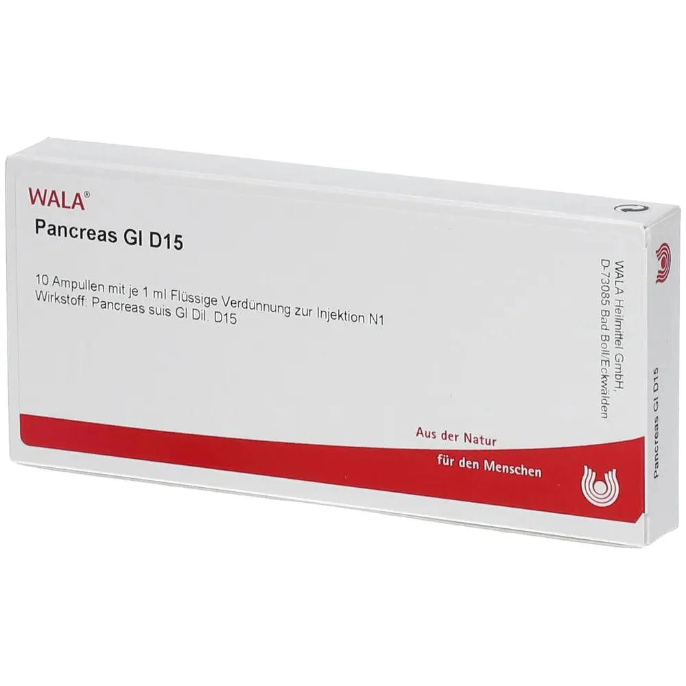 Homeopathic medicine, PANCREAS GL D 15 ampoules - UKDorf