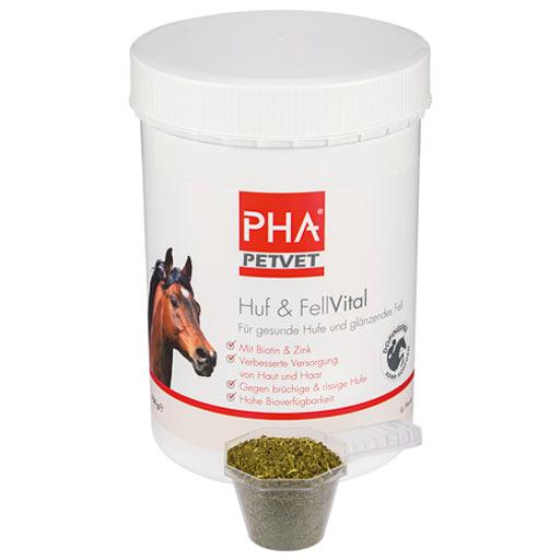 Horse hair, skin horse, PHA Hoof & FellVital Powder for Horses - UKDorf