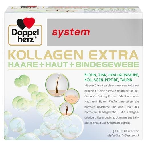 Hyaluronic acid, Collagen, Doppelherz, Collagen Extra system drinking ampoules - UKDorf