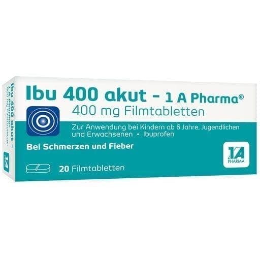 IBU 400 akut-1A Pharma ibuprofen film tablets UK