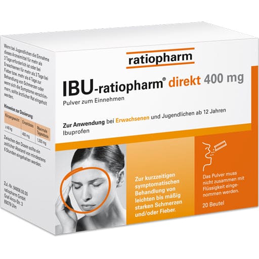 Ibuprofen, IBU-RATIOPHARM direct 400 mg powder to take - UKDorf