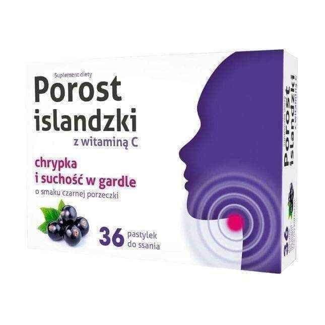 Icelandic lichen with vitamin C x 36 lozenges UK