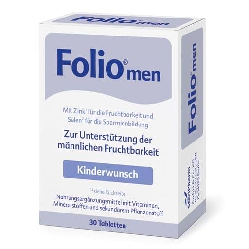 Increase male fertility, male fertility vitamins, FOLIO men tablets - UKDorf