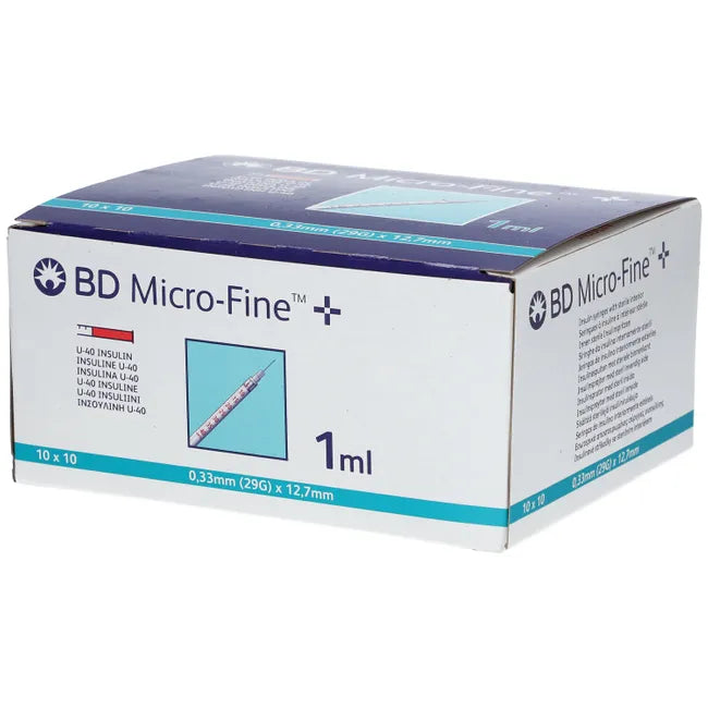 BD MICRO-FINE+ insulin syringe 1 ml U40 12.7 mm - UKDorf