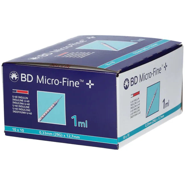 BD MICRO-FINE+ insulin syringe 1 ml U40 12.7 mm - UKDorf