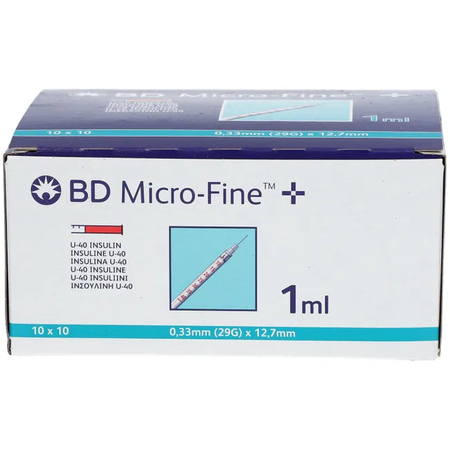 BD MICRO-FINE+ insulin syringe 1 ml U40 12.7 mm - UKDorf