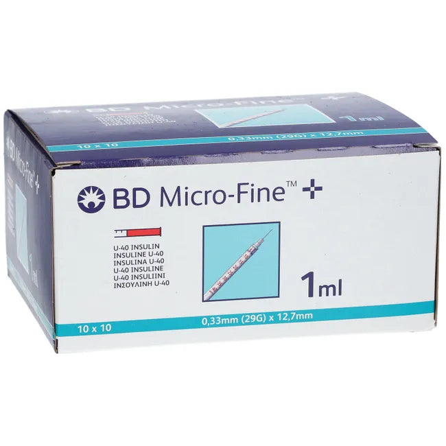BD MICRO-FINE+ insulin syringe 1 ml U40 12.7 mm - UKDorf