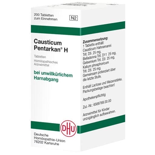 Involuntary urination, CAUSTICUM PENTARKAN H tablets - UKDorf