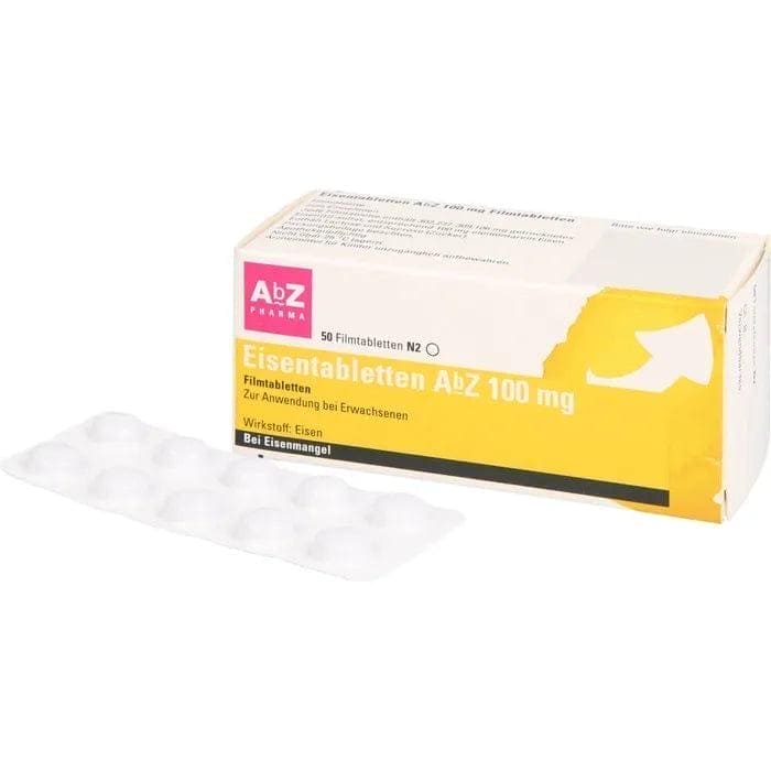Iron deficiency anemia, IRON TABLETS AbZ 100 mg UK