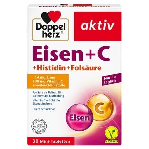 Iron + Vitamin C + L - Histidine supplement, tablets - UKDorf