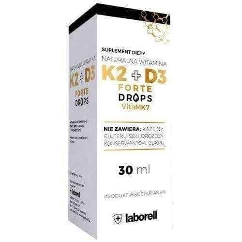 K2mk7 Natural Vitamin K2 + D3 FORTE drops 30ml, vitamk7 UK