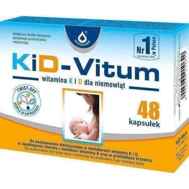 KiD-Vitum Vitamin K and D for infants x 48 capsules UK