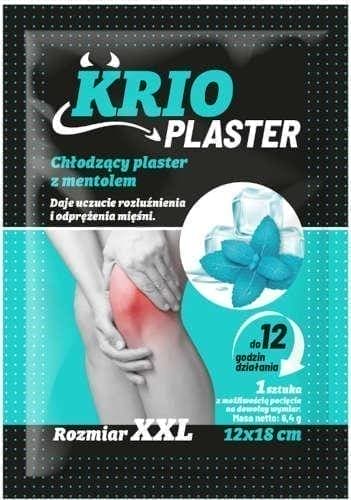 KRIO Cooling slice, menthol, muscle and joint pain with fatigue - UKDorf