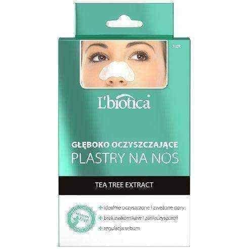 L'Biotica Deep cleansing nose patches with Tea Tree Extract x 3 pieces UK