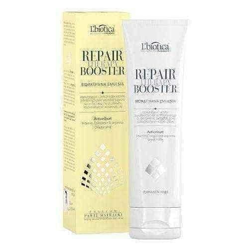 L'biotica Professional Therapy Repair Booster emulsion 100ml, dry hair treatment UK