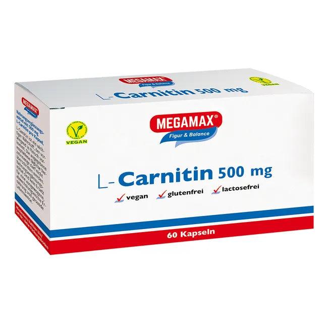 l carnitine, MEGAMAX L-Carnitine, 500 mg Capsules - UKDorf