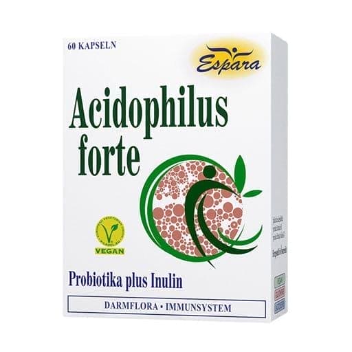 Lactobacillus acidophilus, lactic acid bacteria probiotic, ACIDOPHILUS forte capsules - UKDorf