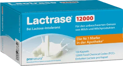 Lactose intolerance, LACTRASE 12,000 FCC Capsules - UKDorf