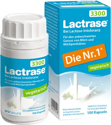 LACTRASE, lactose intolerance, vegetarian 3,300 capsules - UKDorf