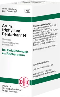 Larynx, pharyngeal mucosa, laryngitis, pharyngitis, ARUM TRIPHYLLUM PENTARKAN H mixture - UKDorf