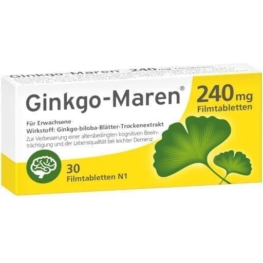 Loss of concentration and memory, GINKGO MAREN 240 mg film-coated tablets - UKDorf