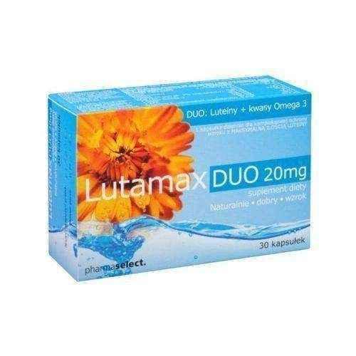 LUTAMAX DUO 20mg x 30 capsules, eye structure UK