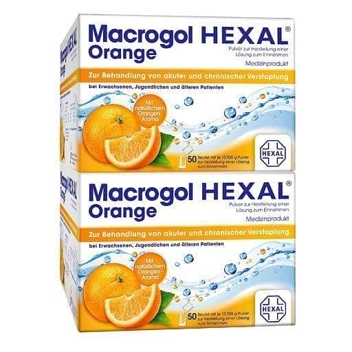 MACROGOL HEXAL Orange, sodium chloride, sodium bicarbonate, potassium chloride UK