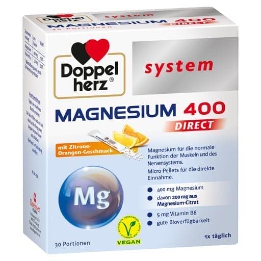 Magnesium 400 DIRECT system, magnesium and vitamin B6 pellets - UKDorf