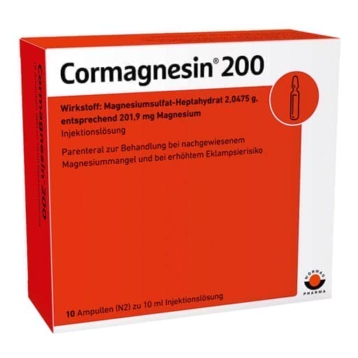 Magnesium sulfate heptahydrate, CORMAGNESIN 200 ampoules - UKDorf